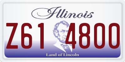 IL license plate Z614800