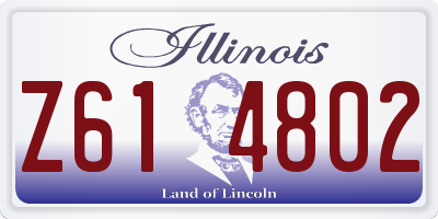 IL license plate Z614802
