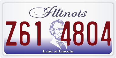 IL license plate Z614804