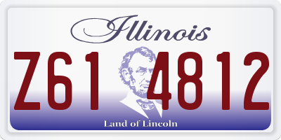 IL license plate Z614812
