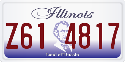 IL license plate Z614817