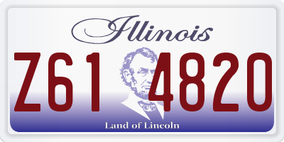 IL license plate Z614820