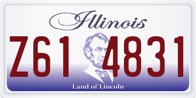 IL license plate Z614831