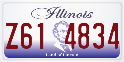 IL license plate Z614834