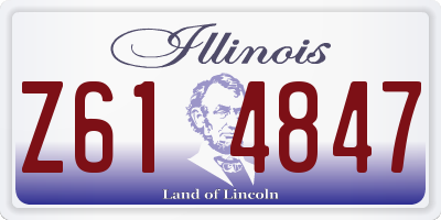 IL license plate Z614847