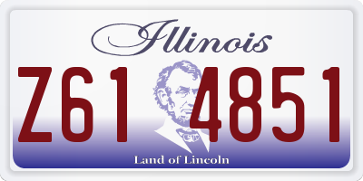 IL license plate Z614851