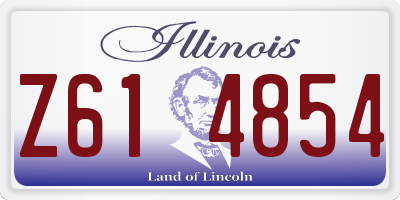 IL license plate Z614854