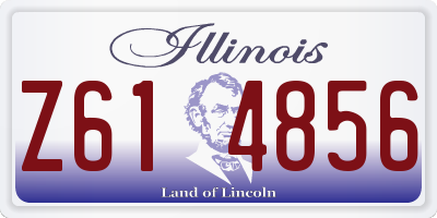 IL license plate Z614856