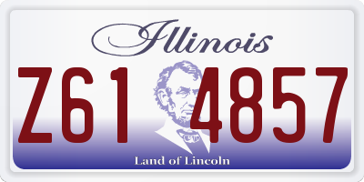 IL license plate Z614857