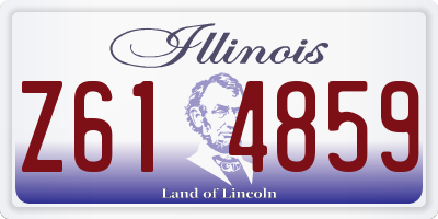 IL license plate Z614859