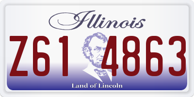 IL license plate Z614863