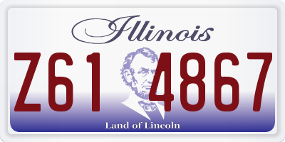 IL license plate Z614867