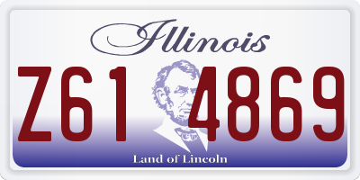 IL license plate Z614869