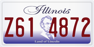 IL license plate Z614872
