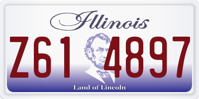 IL license plate Z614897