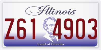 IL license plate Z614903