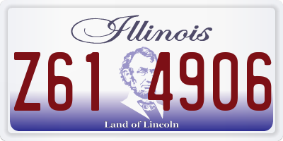 IL license plate Z614906