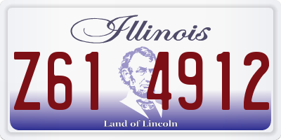 IL license plate Z614912