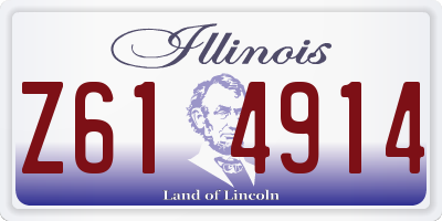 IL license plate Z614914