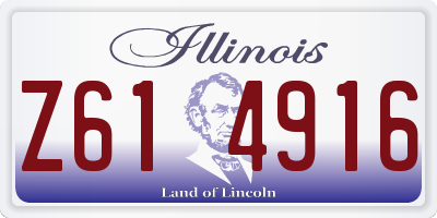 IL license plate Z614916