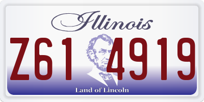 IL license plate Z614919