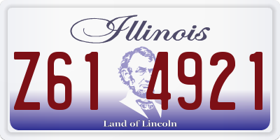 IL license plate Z614921
