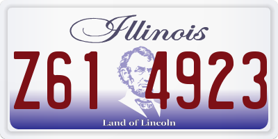 IL license plate Z614923