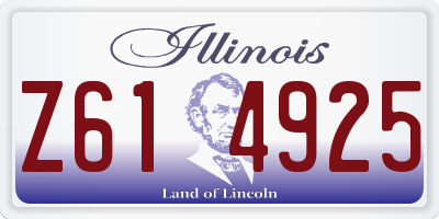 IL license plate Z614925