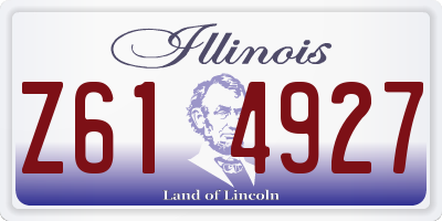IL license plate Z614927