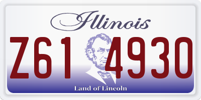 IL license plate Z614930