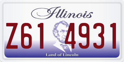IL license plate Z614931