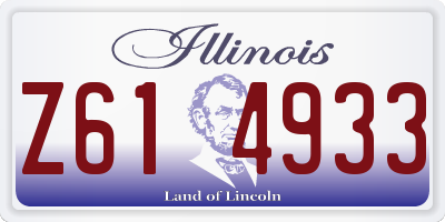 IL license plate Z614933