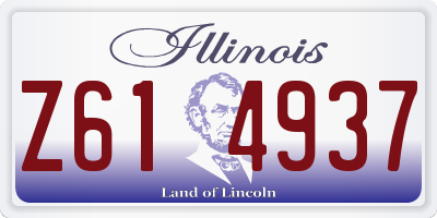 IL license plate Z614937