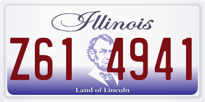 IL license plate Z614941