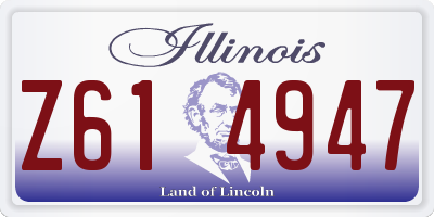 IL license plate Z614947