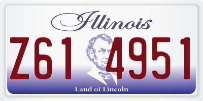 IL license plate Z614951