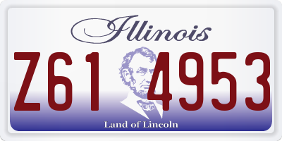 IL license plate Z614953