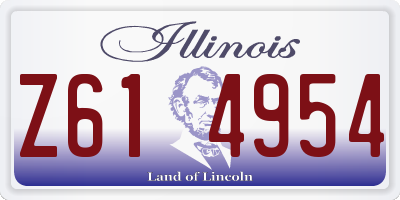 IL license plate Z614954