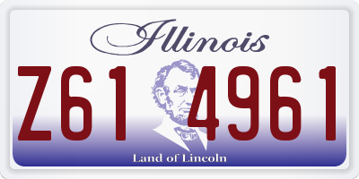IL license plate Z614961