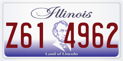 IL license plate Z614962
