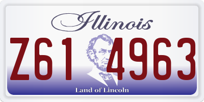 IL license plate Z614963