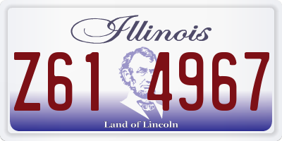IL license plate Z614967