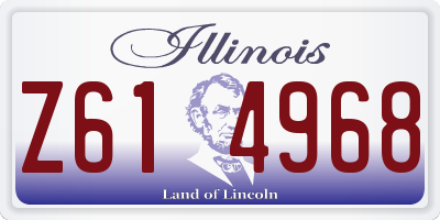 IL license plate Z614968