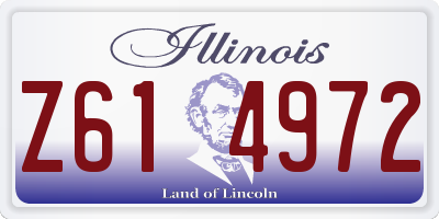 IL license plate Z614972