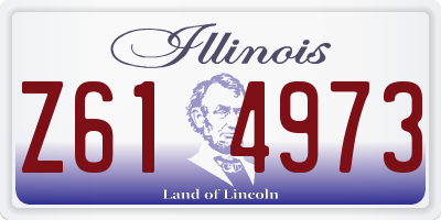 IL license plate Z614973