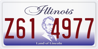 IL license plate Z614977