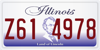 IL license plate Z614978