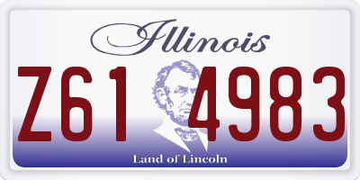 IL license plate Z614983