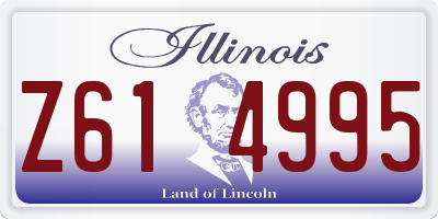 IL license plate Z614995