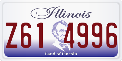 IL license plate Z614996
